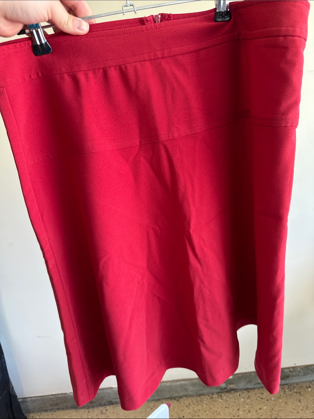 Wrapper Red A-Line Skirt